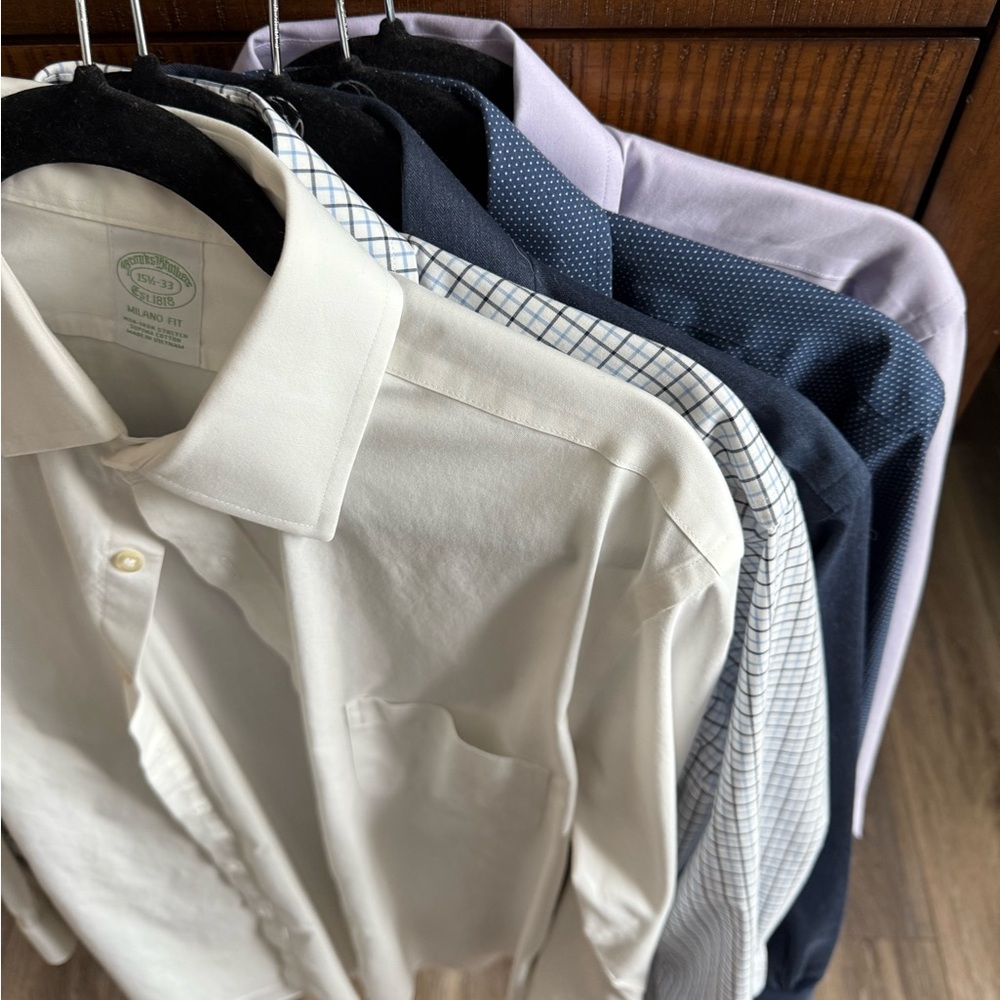 5 Brooks Brothers Milano fit dress shirts